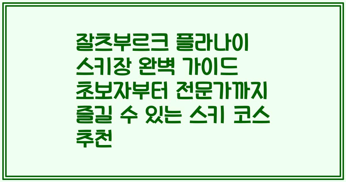 잘츠부르크 플라나이 스키장 완벽 가이드 초보자부터 전문가까지 즐길 수 있는 스키 코스 추천
